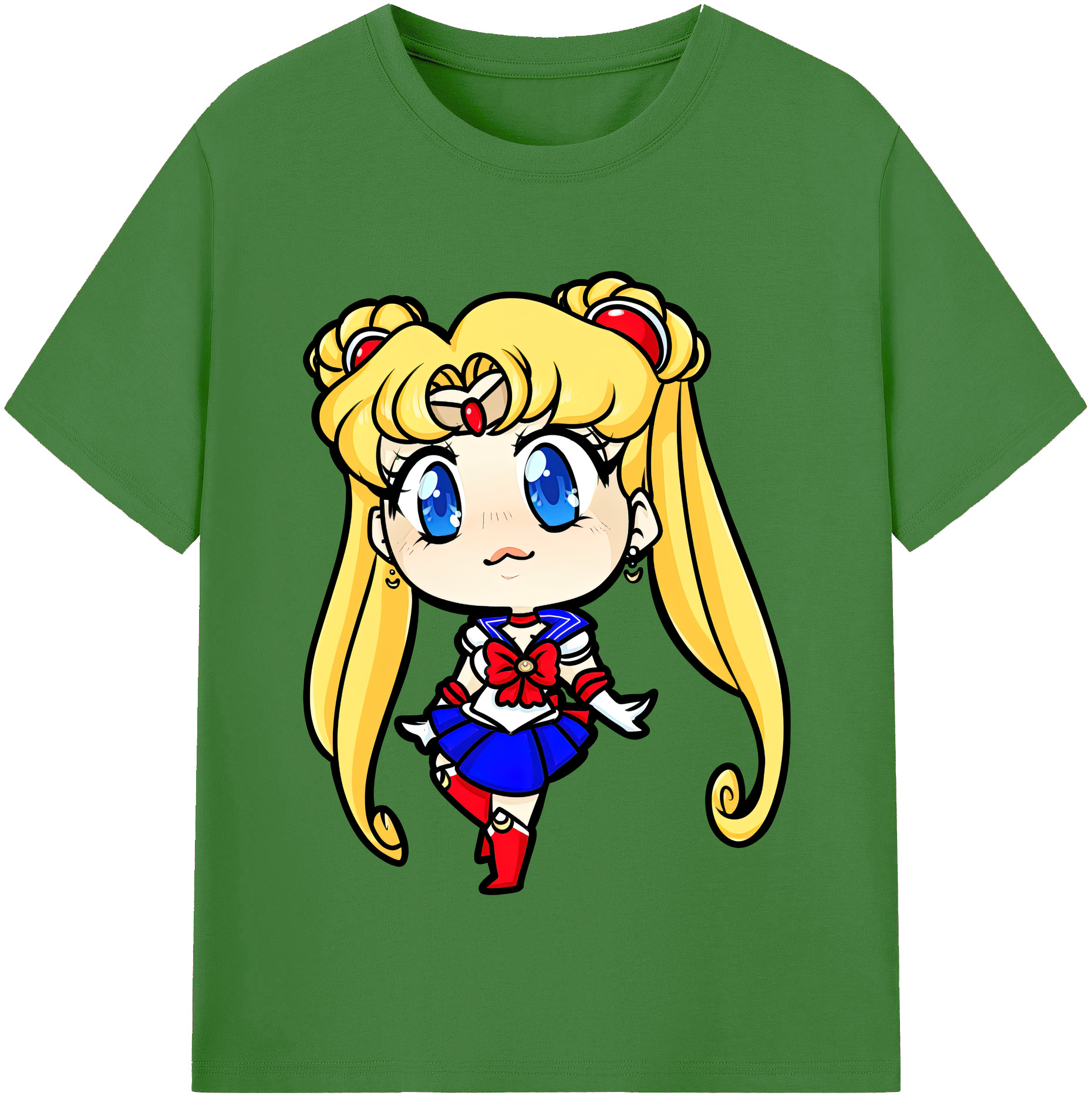 （画像用） 美少女戦士セーラームーン 月野 うさぎ つきの うさぎ Sailor Moon Tsukino Usagi レディースカジュアルプリントTシャツ（綿100％）